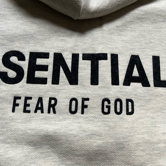 Essentials Fear Of God Light Oat Hoodie - Size XS - Picture 6 of 7
